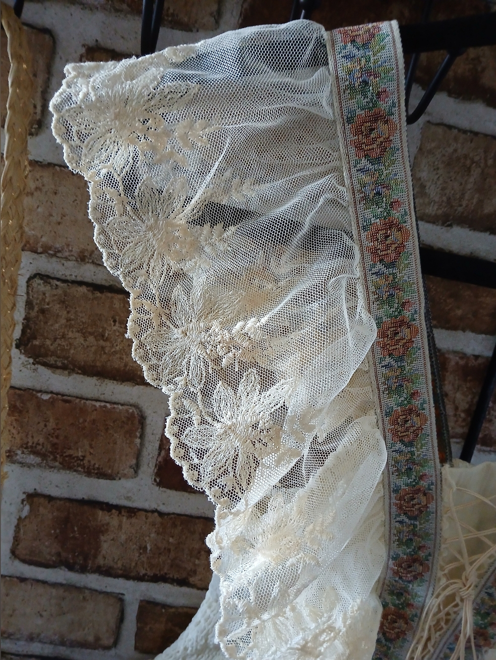Vintage VICKY VAUGHN Prairie BOHO Cream LACE Summer MAXI Romantic DRESS XS S - Picture 7 of 14